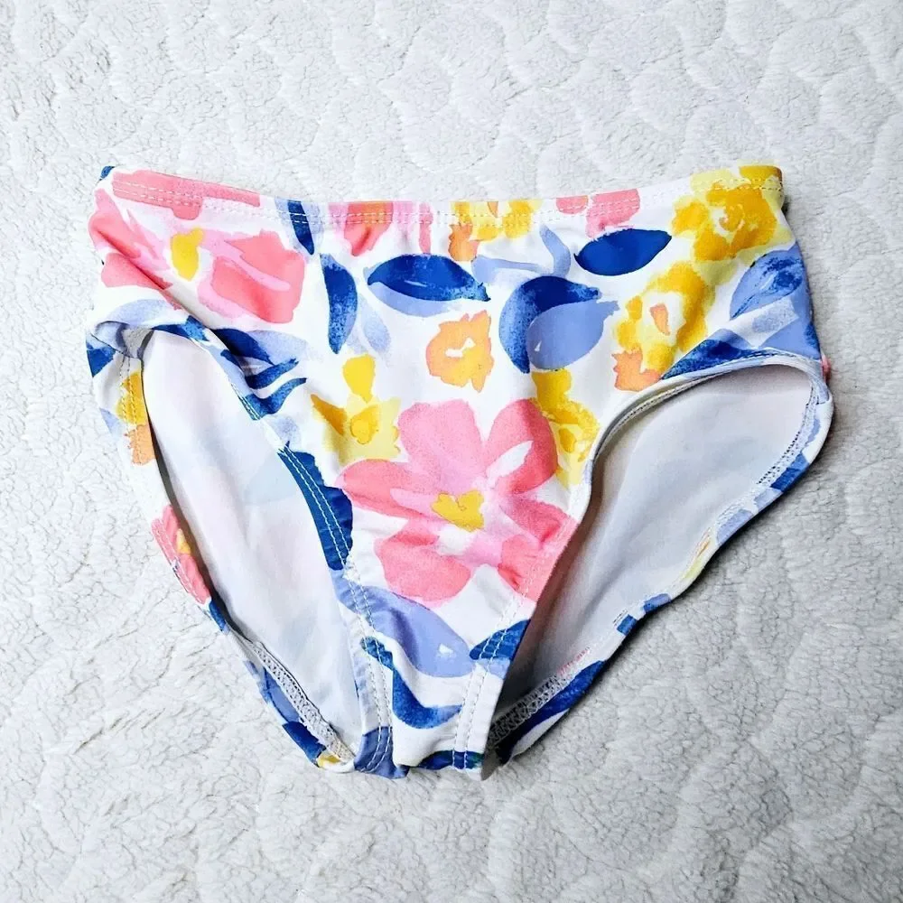 Carter's swimsuit set floral watercolor rashguard hat bottoms 24M 24 months - Picture 8 of 8